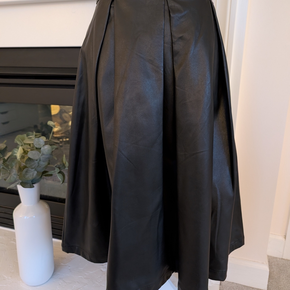 PU Leather Black Skirt